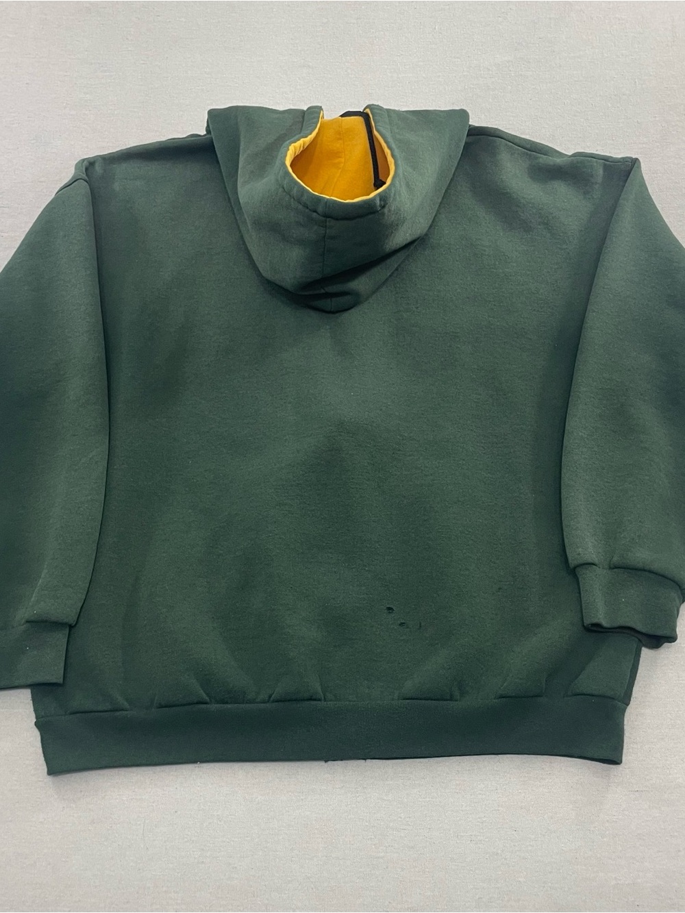 Vintage Edmonton Eskimos Hoodie Zip Up Impact CFL Yellow Green Men M Football - Picture 9 of 12